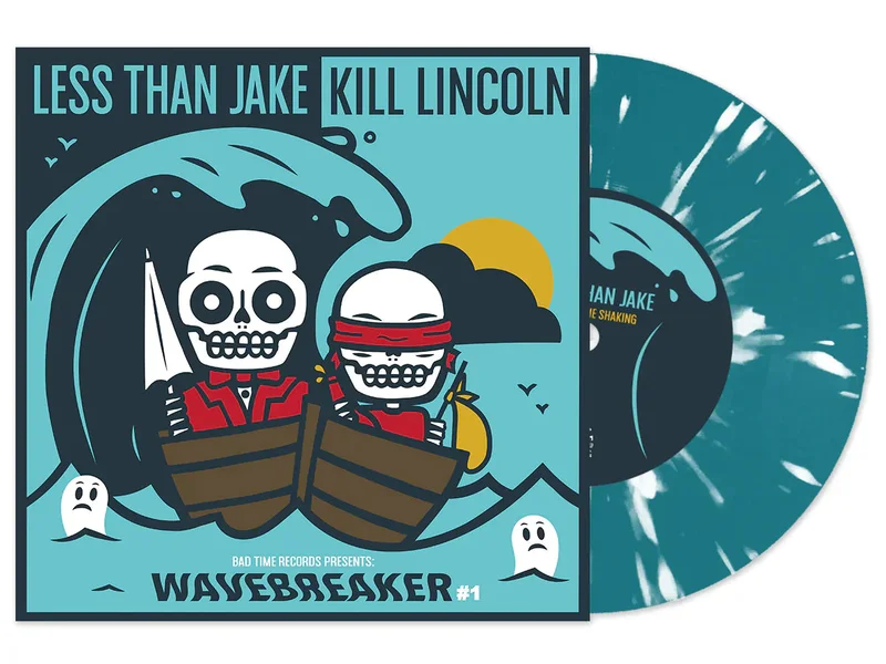 LESS THAN JAKE / KILL LINCOLN WAVEBREAKER #1 7" EP - SEA BLUE/WHITE/SPLATTER