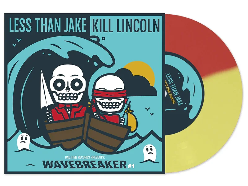 LESS THAN JAKE / KILL LINCOLN WAVEBREAKER #1 7" EP - YELLOW/RED