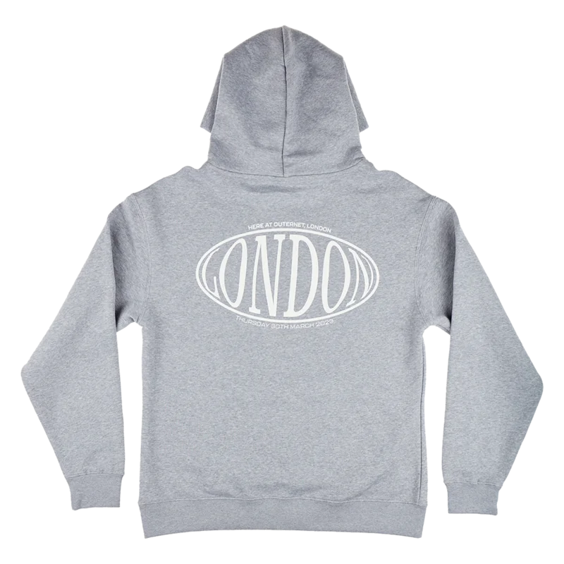 London Tour Hoodie: Heather Grey