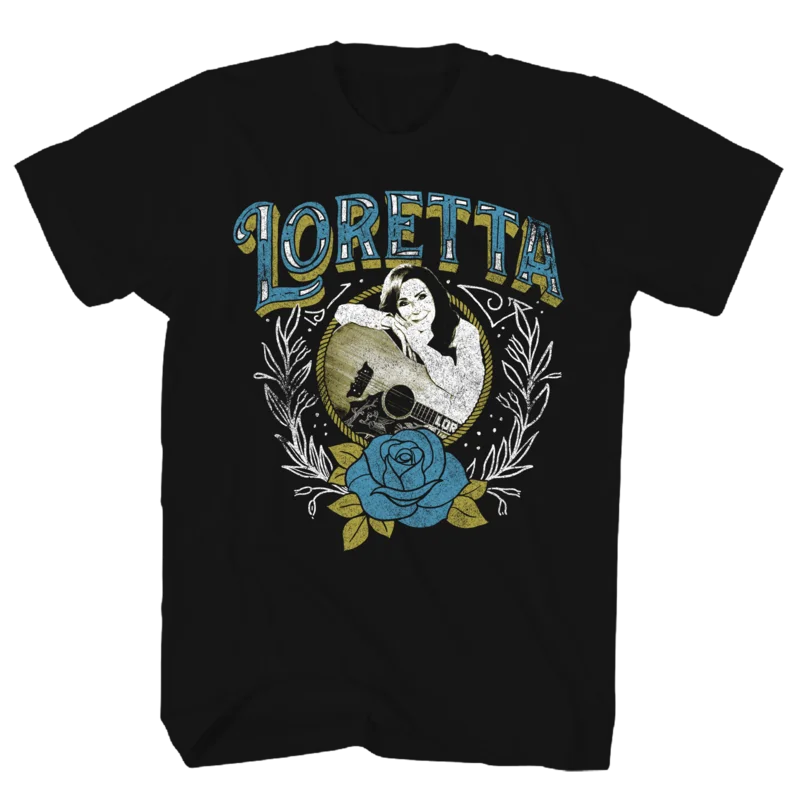 LORETTA LYNN PHOTO ROSE black