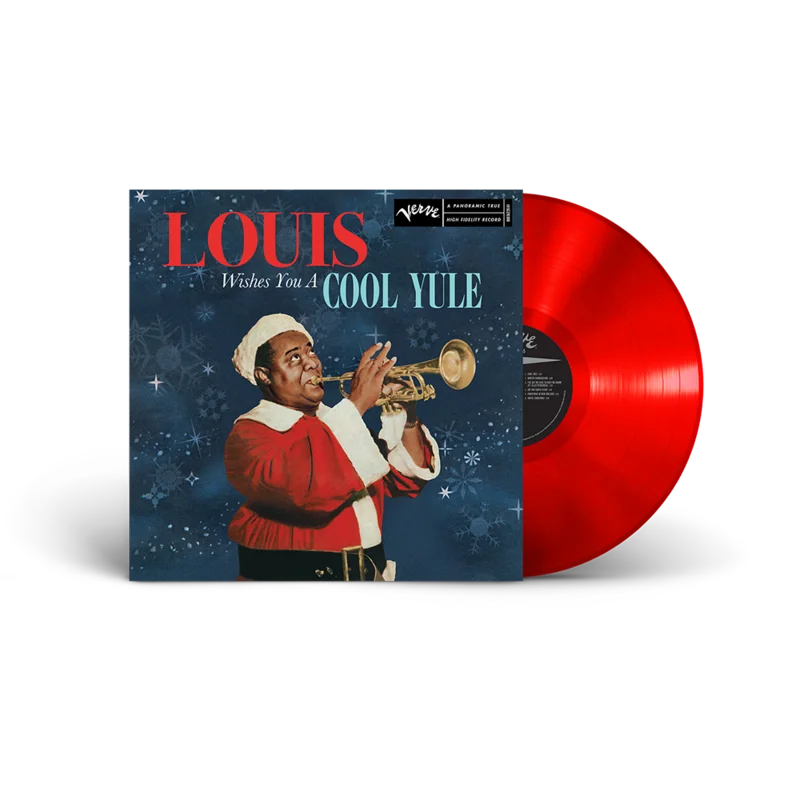 LOUIS ARMSTRONG 'LOUIS WISHES YOU A COOL YULE' LP - RED