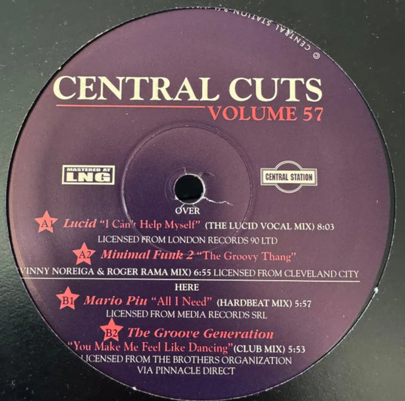 Lucid / Minimal Funk 2 / Mario Piu / The Groove Generation: Central Cuts Volume 57 12"