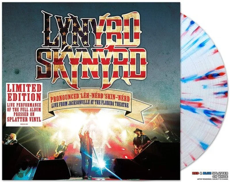 LYNYRD SKYNYRD 'PRONOUNCED 'LEH-NRD 'SKIN-ENRD - LIVE FROM JACKSONVILLE AT THE FLORIDA THEATRE' LP - RED/WHITE/BLUE