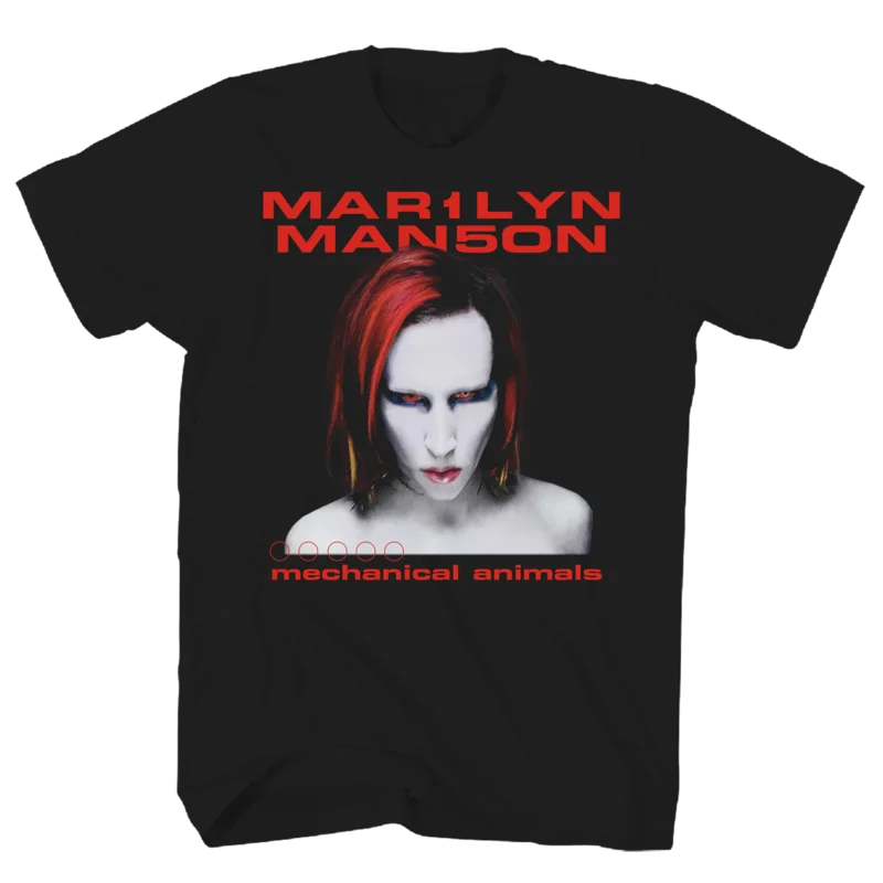 MARILYN MANSON MECHANICAL ANIMALS BLACK TEE BLACK