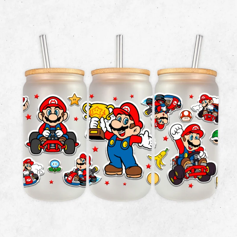 Mario glass cup