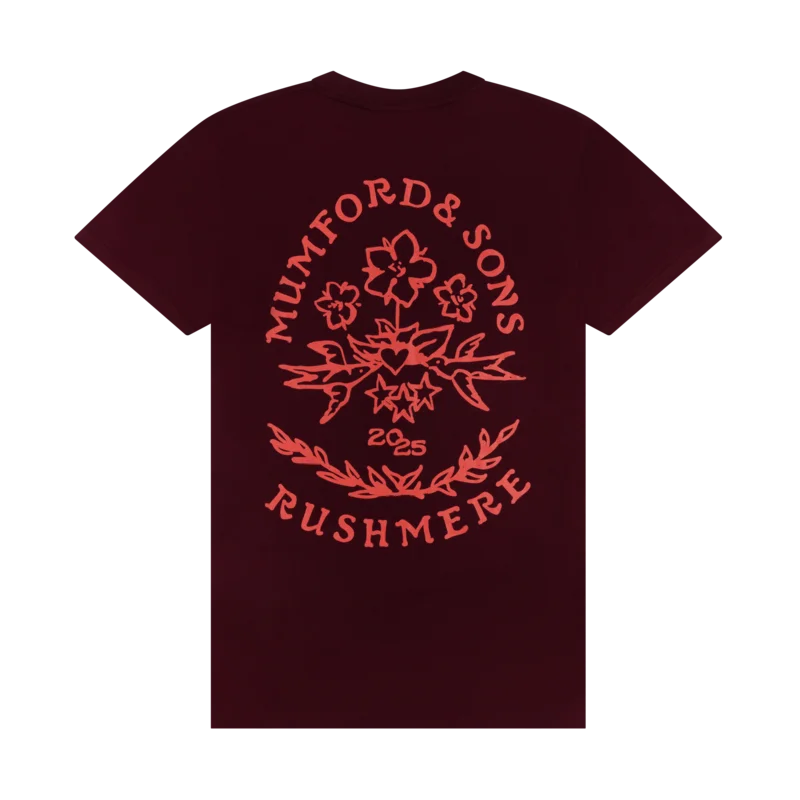 Maroon Stamp Print T-Shirt