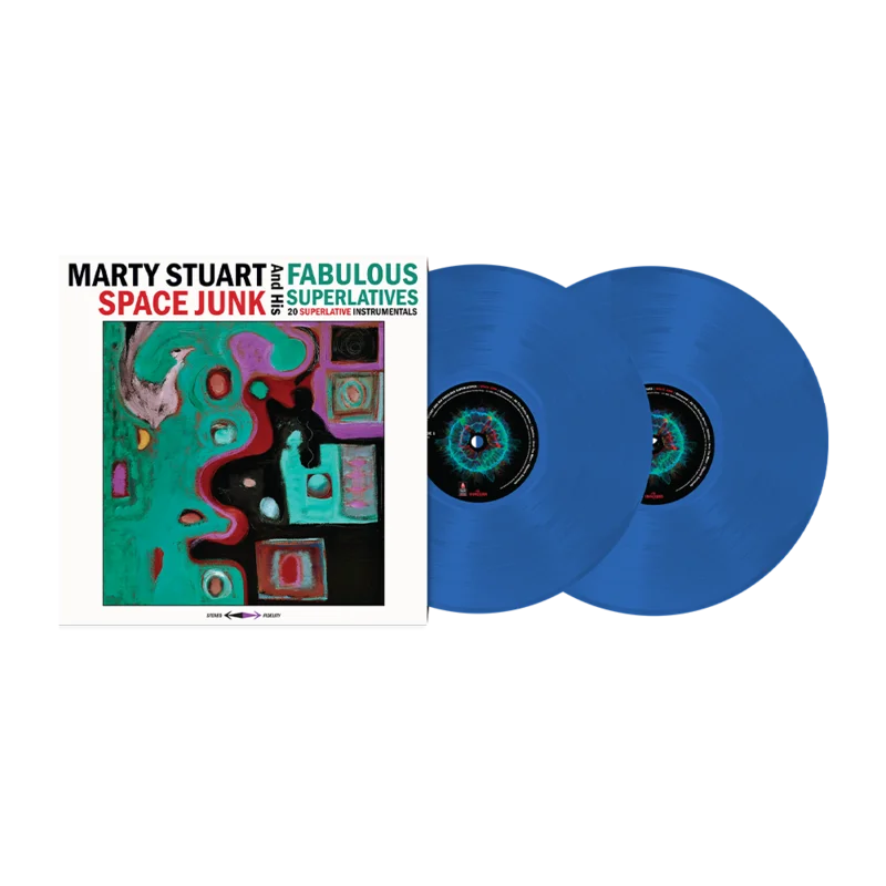 MARTY STUART AND HIS FABULOUS SUPERLATIVES - SPACE JUNK: 20 SUPERLATIVE INSTRUMENTALS - BLUE COLOR - 2-LP - VINYL LP