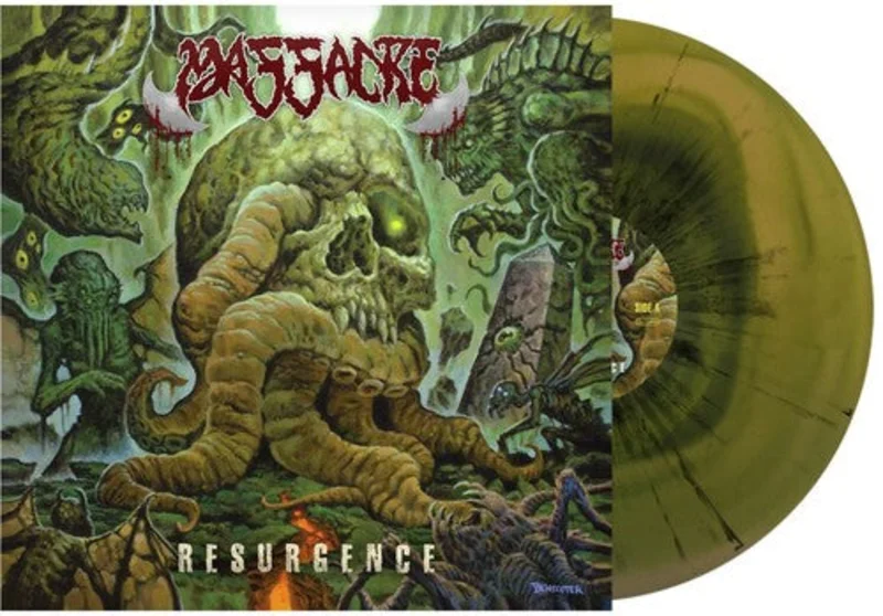 MASSACRE 'RESURGENCE' LP - CYAN/MUSTARD SWIRL/BLACK SPLATTER