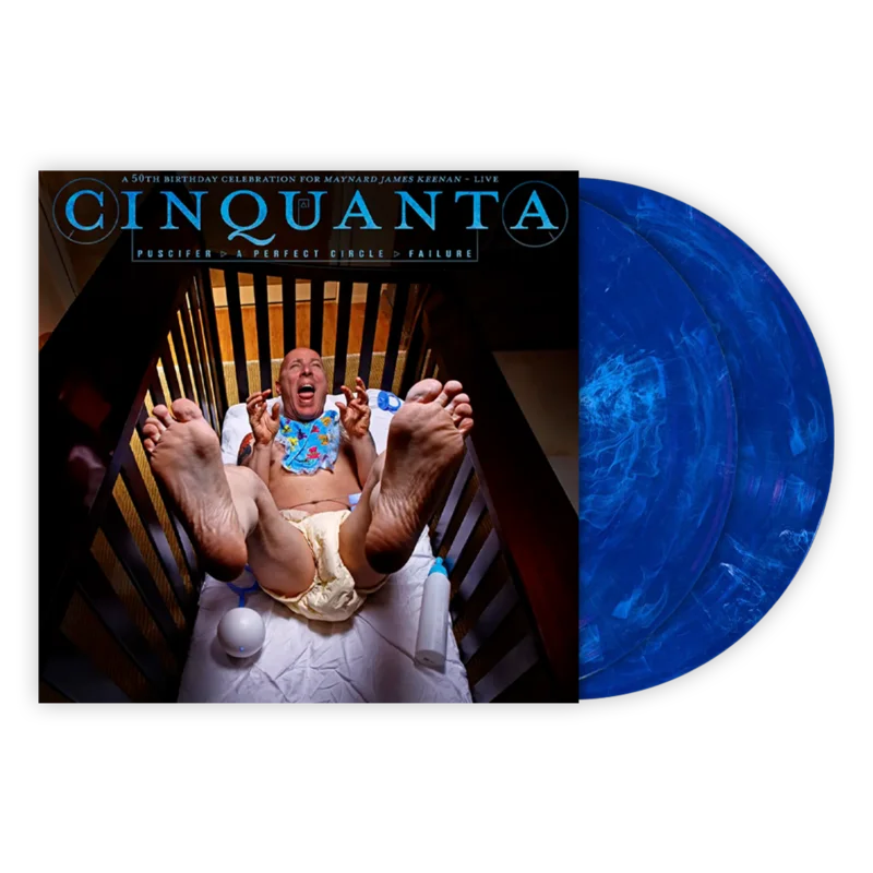 MAYNARD JAMES KEENAN CINQUANTA 2LP - FT. PUSCIFER, A PERFECT CIRCLE, AND FAILURE - LTD. CLEAR BLUE/WHITE SWIRL