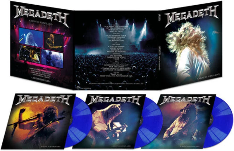 MEGADETH 'A NIGHT IN BUENOS AIRES' 3LP - BLUE