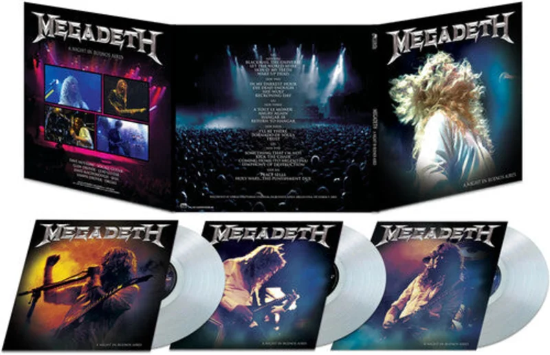 MEGADETH 'NIGHT IN BUENOS AIRES' 3LP - CLEAR