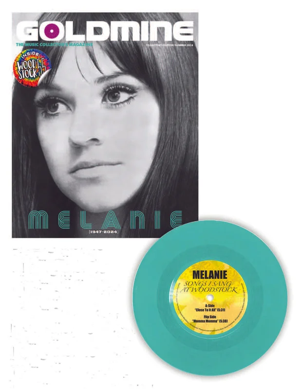 MELANIE X GOLDMINE BUNDLE - GOLDMINE SUMMER 2024 ISSUE W/ 'SONGS I SANG AT WOODSTOCK' 7 LTD. 100 - EXCLUSIVE - TURQUOISE