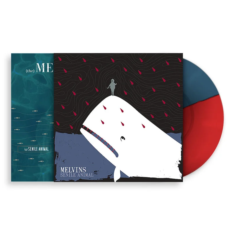 MELVINS A SENILE ANIMAL' LIMTED EDITION LP + MACKIE OSBORNE SCREEN PRINT WRAP - RED/BLUE