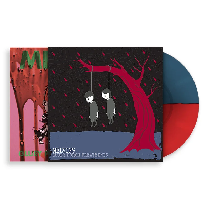 MELVINS GLUEY PORCH TREATMENTS' LIMTED EDITION LP + MACKIE OSBORNE SCREEN PRINT WRAP - RED/BLUE