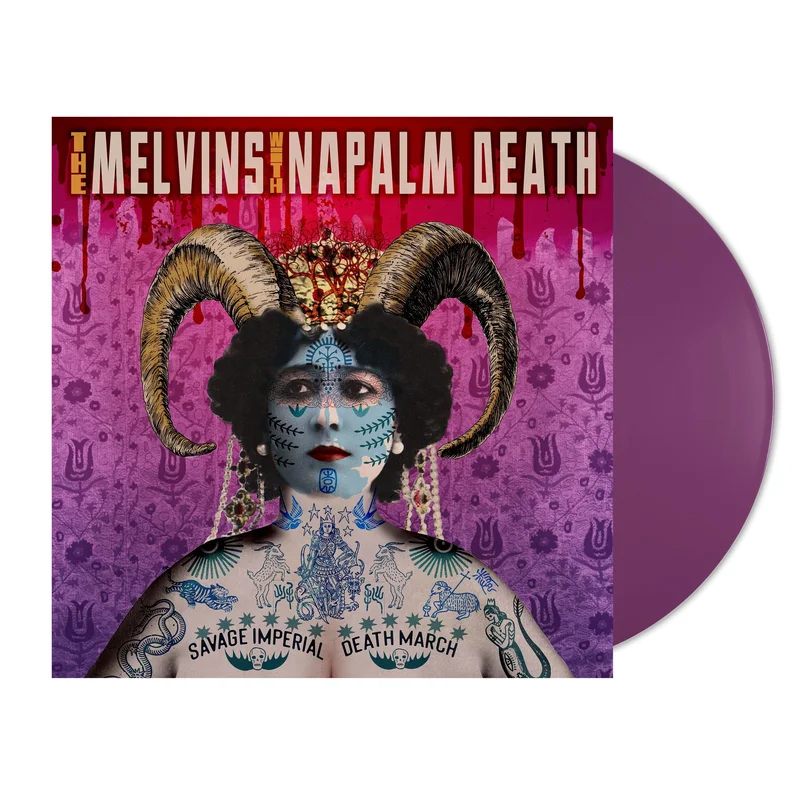 MELVINS & NAPALM DEATH SAVAGE IMPERIAL DEATH MARCH LP (Orchid Vinyl)