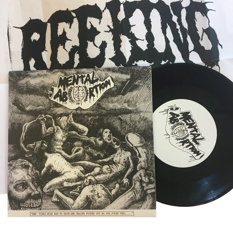 Mental Abortion / Reeking Cross: Split 7"