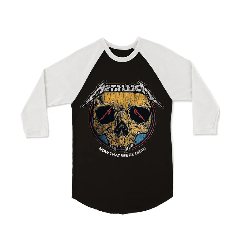 METALLICA 'NOW THAT WERE DEAD' RAGLAN T-SHIRT