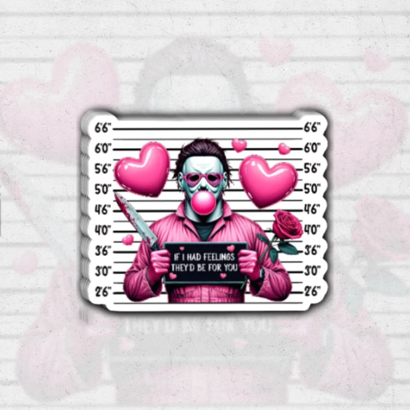 Michael mayers if I had feelings - glossy vinyl sticker
