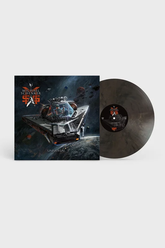 MICHAEL SCHENKER GROUP 'UNIVERSAL' LP - CLEAR/BLACK MARBLED