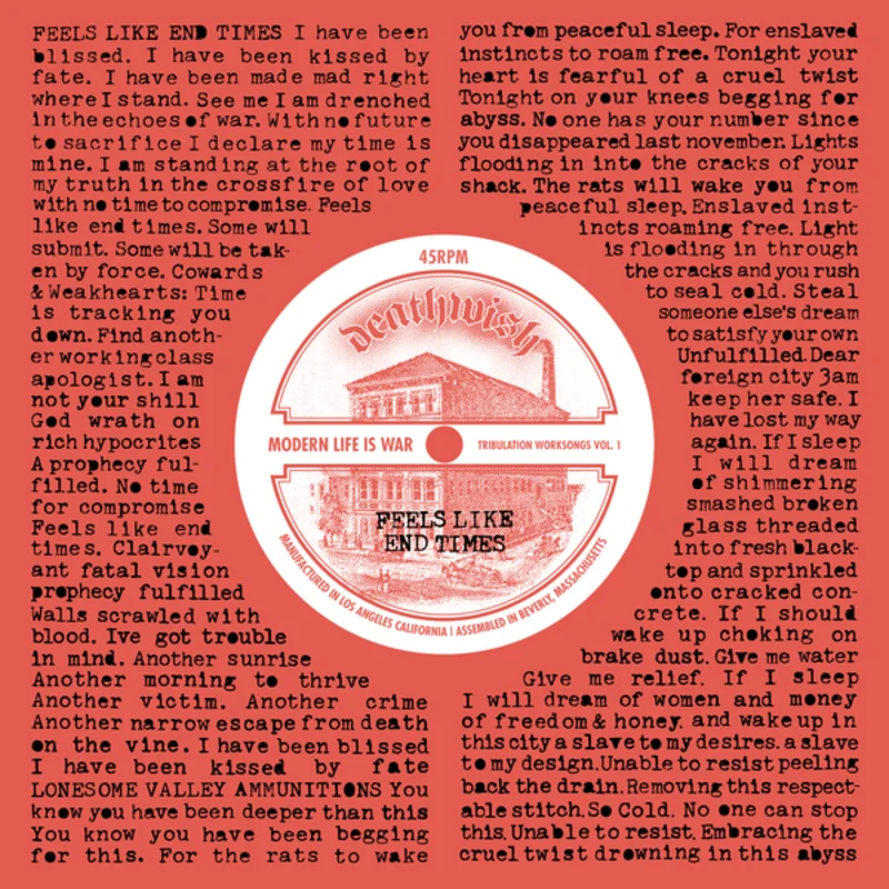 MODERN LIFE IS WAR 'TRIBULATION WORKSONGS VOL.1' 7" EP