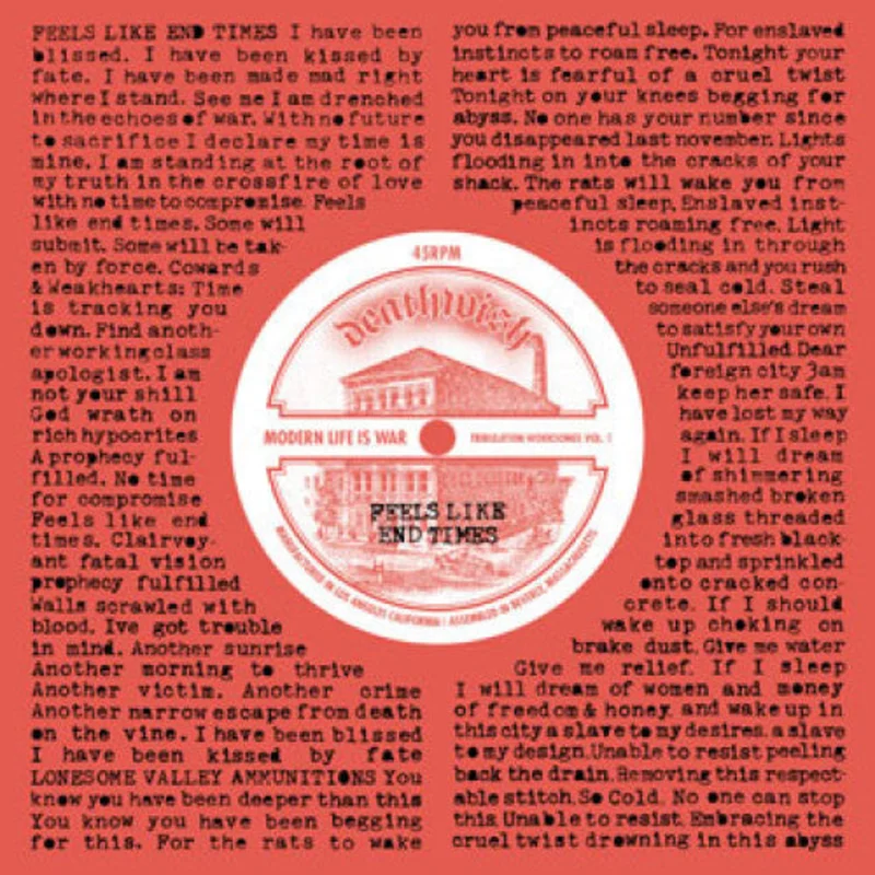MODERN LIFE IS WAR 'TRIBULATION WORKSONGS VOL 1' 7"