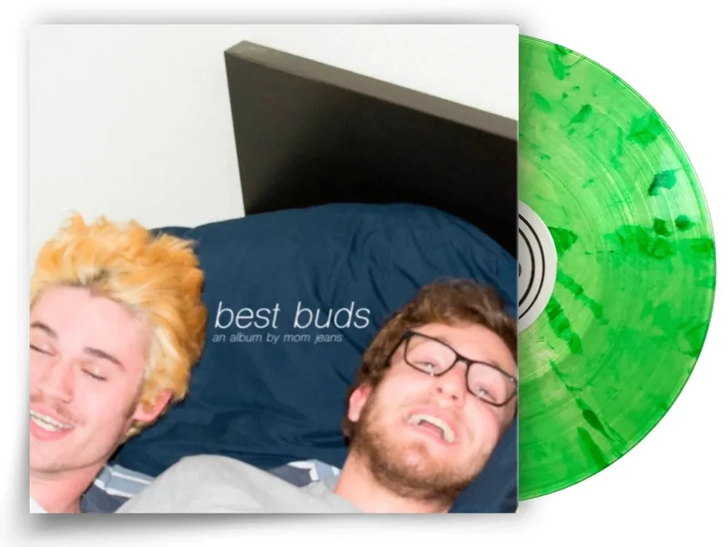 MOM JEANS BEST BUDS LP - LTD. 500 - LIGHT/DARK GREEN SPLATTER