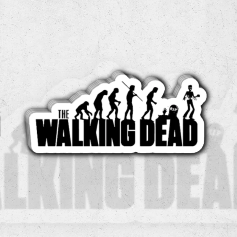 Monkey to the walking dead - holographic vinyl sticker