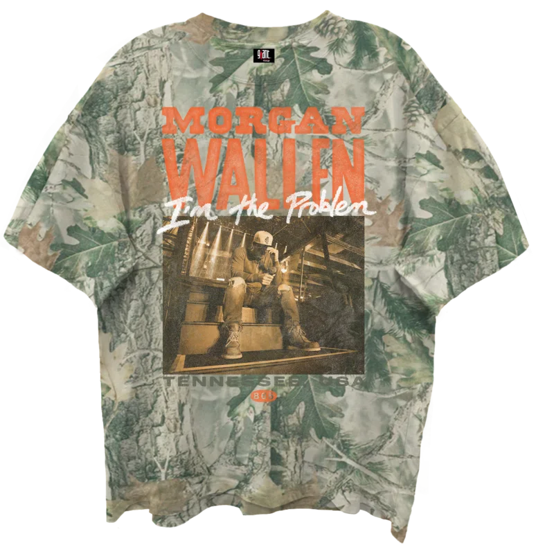 MORGAN WALLEN I'M THE PROBLEM WOODLAND CAMO T-SHIRT/GIANT VINTAGE/S CAMO