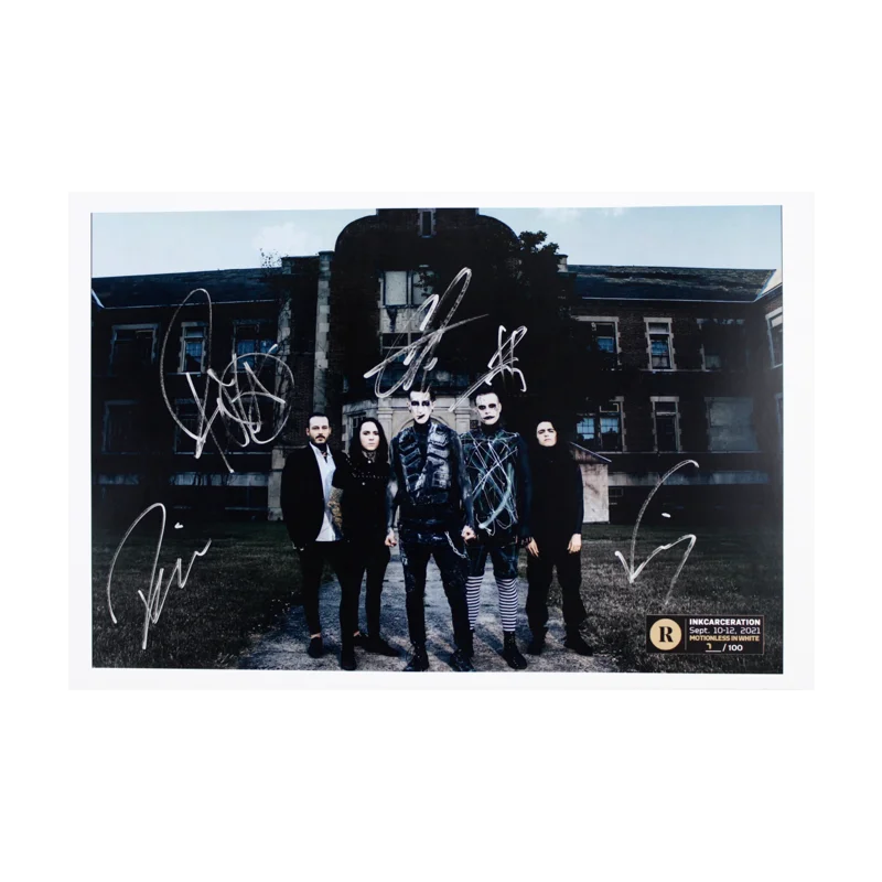 MOTIONLESS IN WHITE X REVOLVER X INKCARCERATION - SIGNED FESTIVAL POSTER
