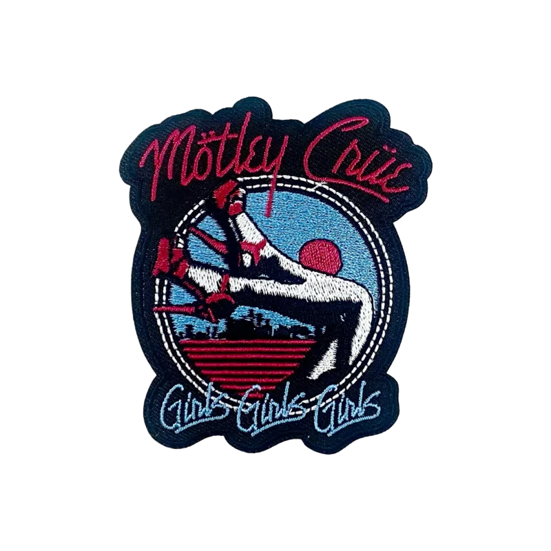 MOTLEY CRUE - GIRLS GIRLS GIRLS - EMBROIDERED PATCH