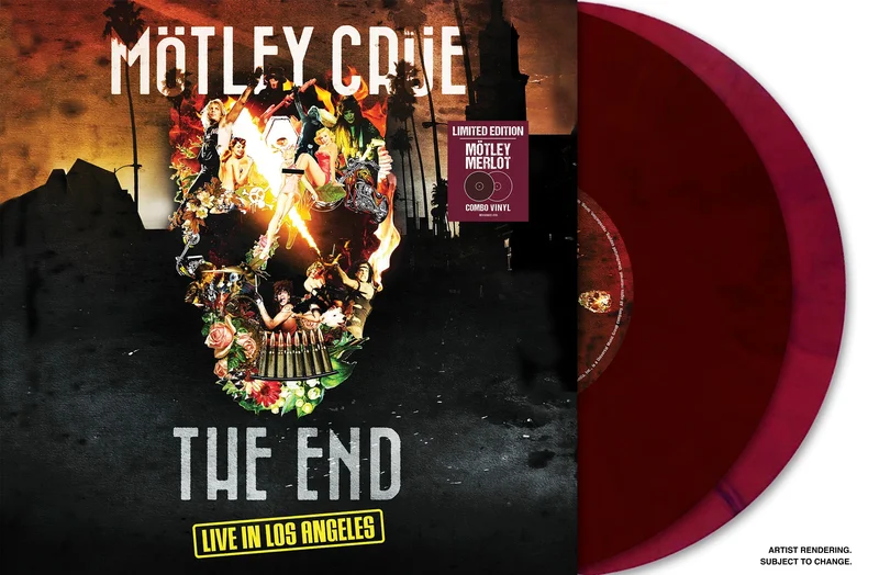 MOTLEY CRUE 'THE END - LIVE IN LOS ANGELES' 2LP - LTD. 650 - MOTLEY MERLOT
