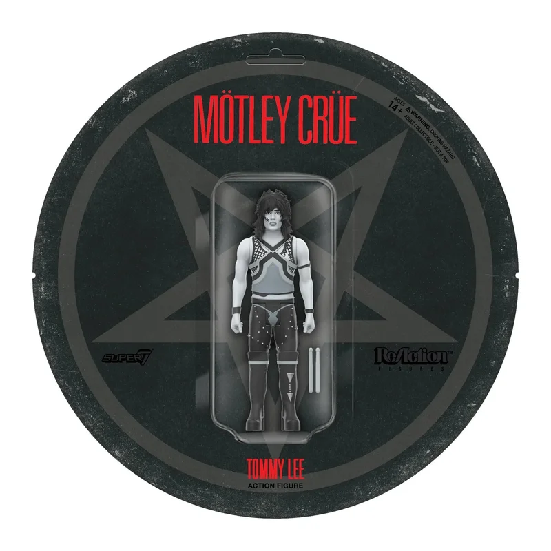 MOTLEY CRUE TOMMY LEE (SHOUT AT THE DEVIL) REACTION FIGURE WAVE 02 - BLACK/WHITE