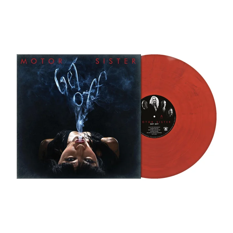 MOTOR SISTER 'GET OFF' LP - CRIMSON RED/BLUE SMOKE