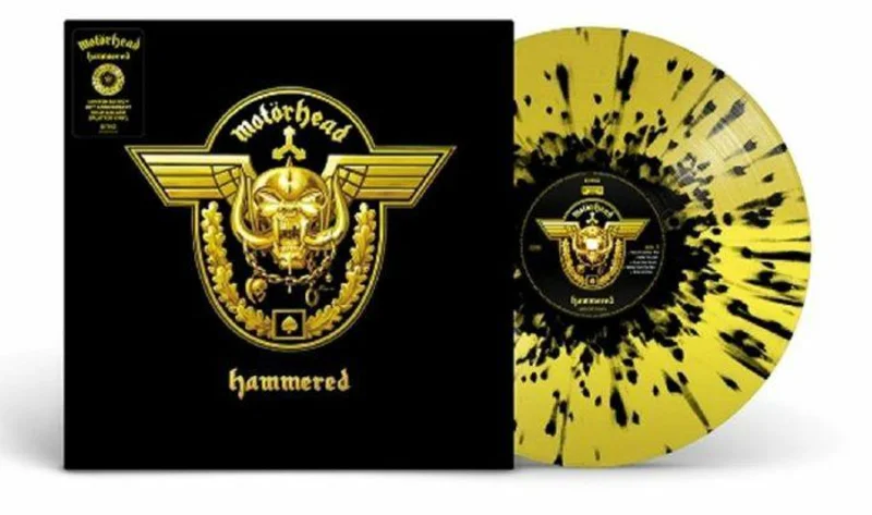 MOTORHEAD 'HAMMERED' 20TH ANNIVERSARY EDITION LP - GOLD/BLACK SPLATTER