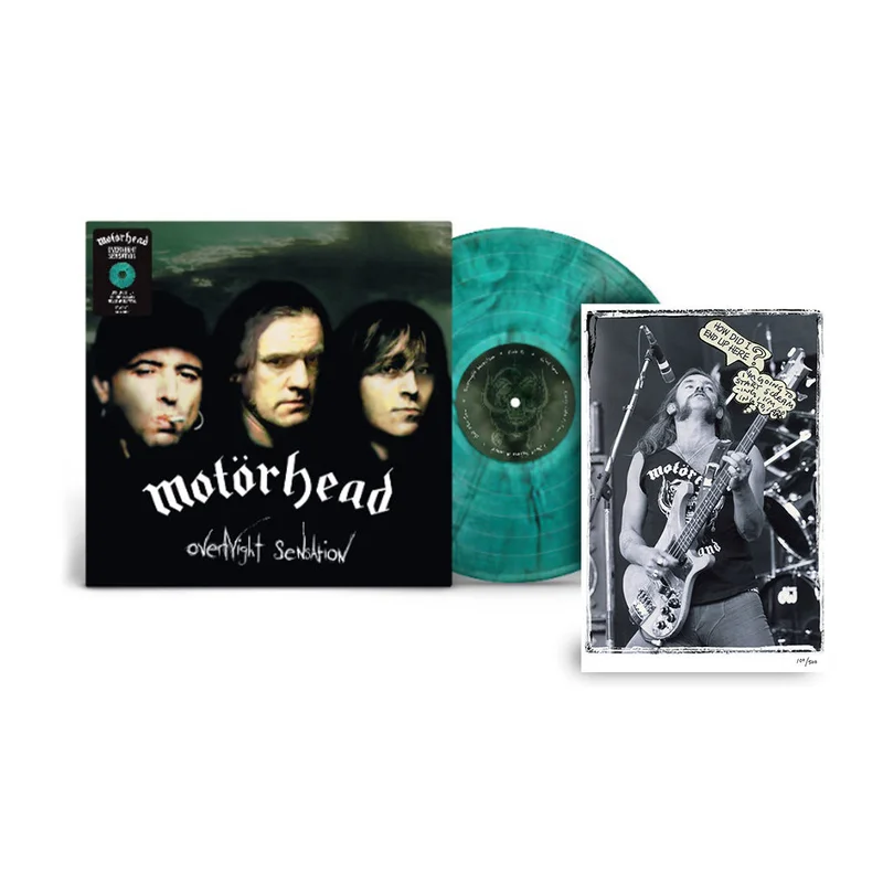 MOTORHEAD OVERNIGHT SENSATION LP - LTD. - GREEN SMOKE SPLATTER