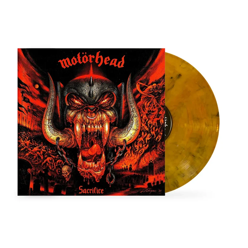MOTORHEAD 'SACRIFICE' LP - CLEAR/ORANGE/BLACK/SWIRL