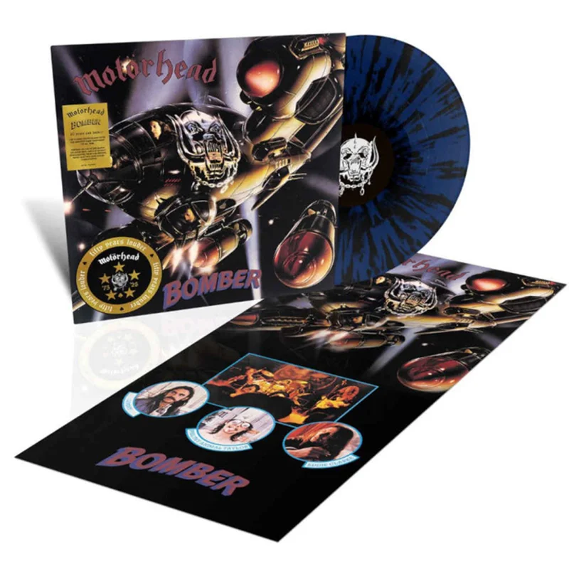 MOTRHEAD 'BOMBER' 50TH ANNIVERSARY EDITION LP - DARK BLUE/BLACK SPLATTER