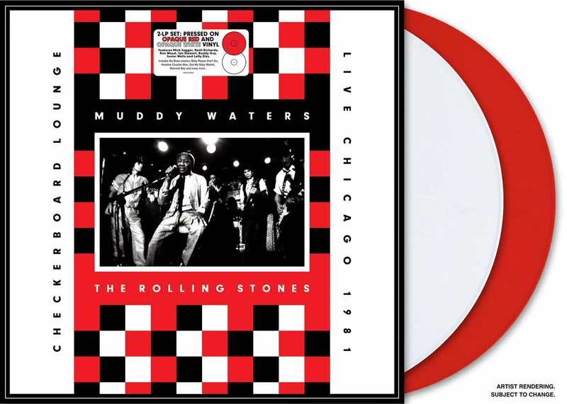MUDDY WATERS / THE ROLLING STONES  'LIVE AT CHECKERBOARD LOUNGE CHICAGO 1981' 2LP - RED/WHITE