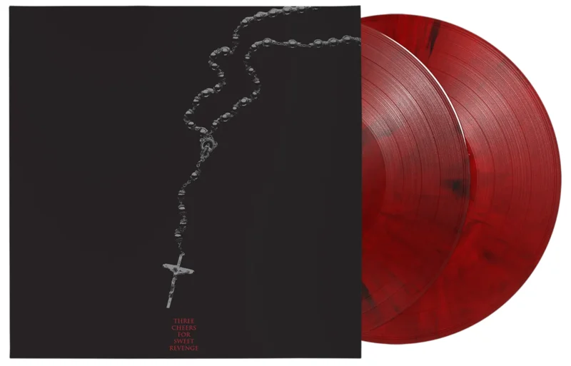 MY CHEMICAL ROMANCE 'THREE CHEERS FOR SWEET REVENGE' 2LP - DELUXE EDITION - RED/BLACK MARBLE