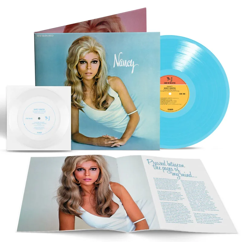 NANCY SINATRA - NANCY - BABY BLUE COLOR - VINYL LP + BONUS FLEXIDISC 7" SINGLE