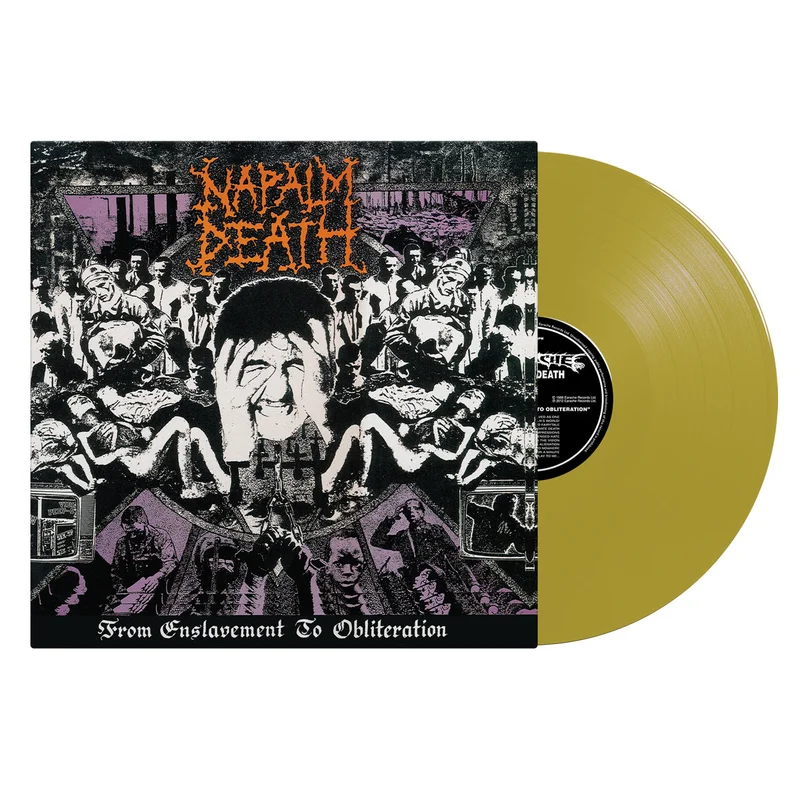 NAPALM DEATH FROM ENSLAVEMENT TO OBLITERATION LP - EXCLUSIVE - LTD. 200 GOLD