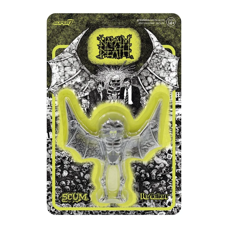 NAPALM DEATH REACTION FIGURE - SCUM DEMON - LIME GREEN