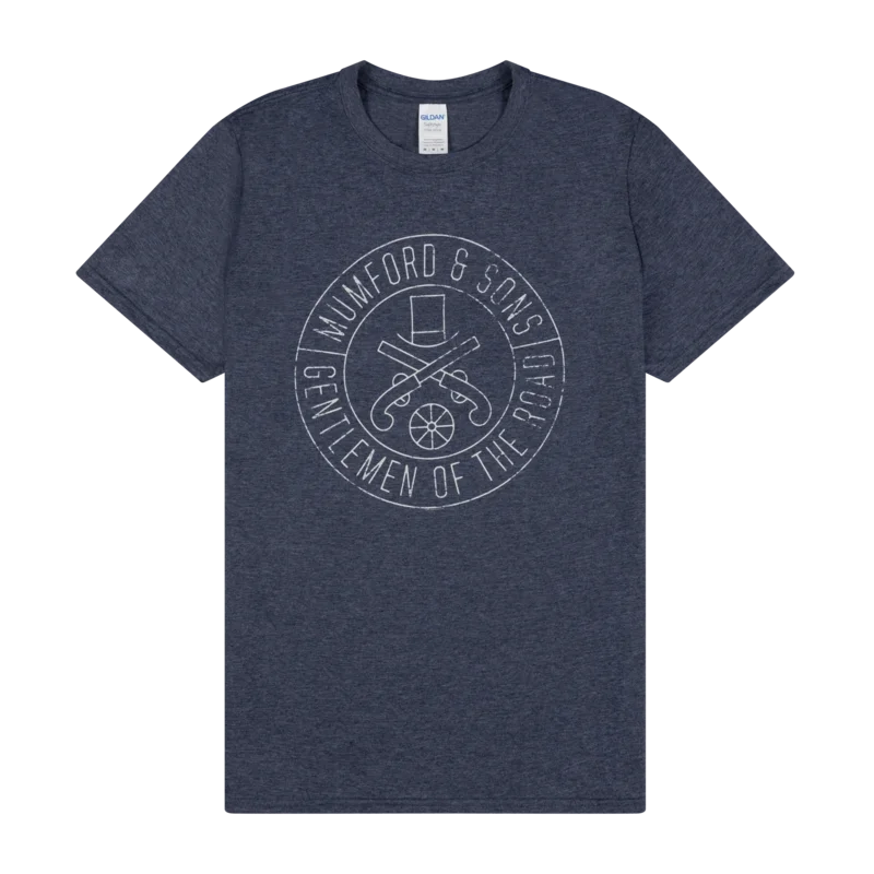 Navy Gun Seal Logo Print T-shirt