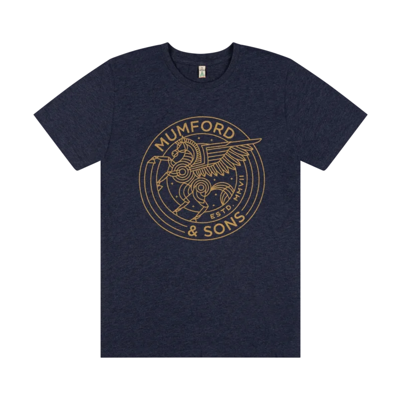 Navy Pegasus Print T-shirt