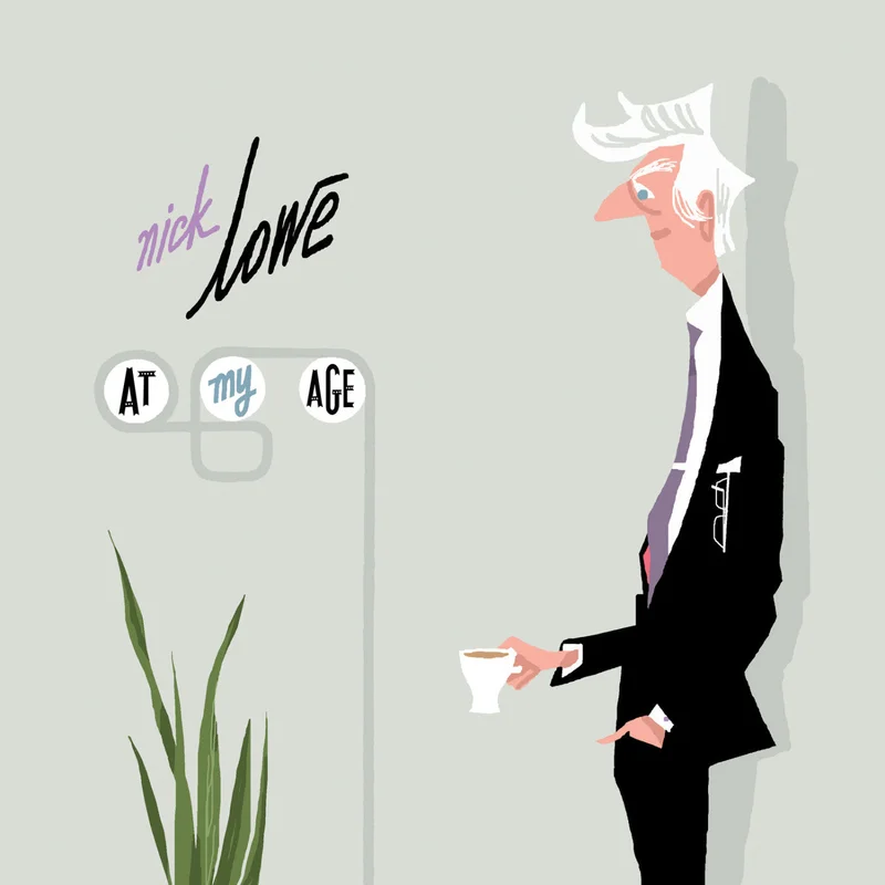 NICK LOWE 'AT MY AGE' 15TH ANNIVERSARY EDITION LP - SILVER