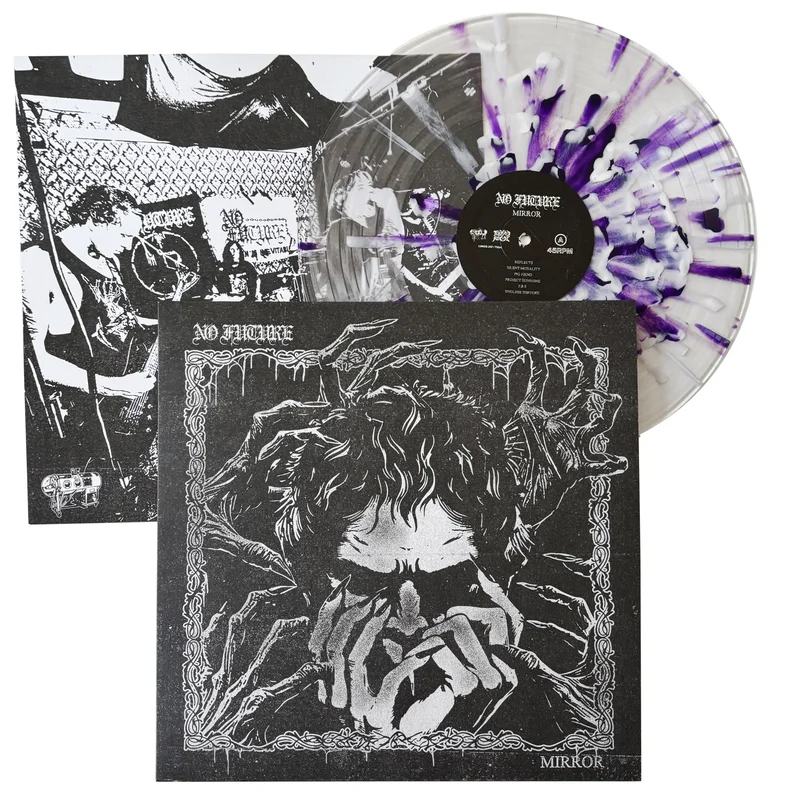 No Future: Mirror 12" Clear w White/Purple Splatter Vinyl