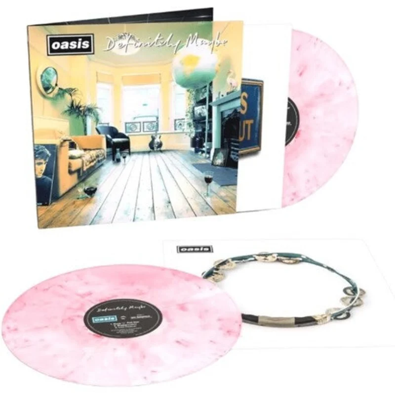 OASIS - DEFINITELY MAYBE - 30TH ANNIVERSARY EDITION - PINK & WHITE COLOR - 2-LP - VINYL LP