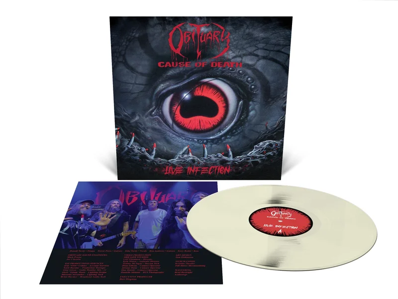 OBITUARY CAUSE OF DEATH - LIVE INFECTION LP - EXCLUSIVE - LTD. 200 - BONE WHITE