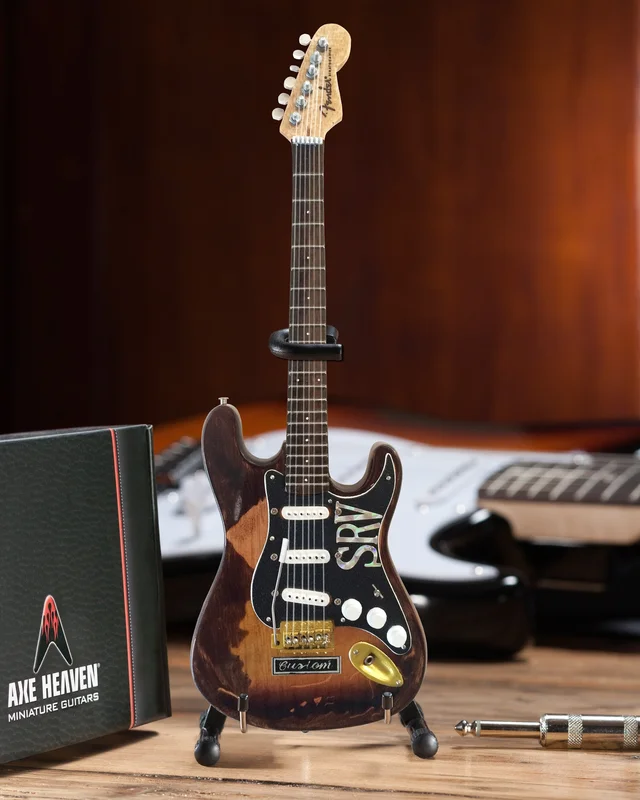 OFFICIAL STEVIE RAY VAUGHAN DISTRESSED SRV CUSTOM MINI FENDER STRAT GUITAR REPLICA
