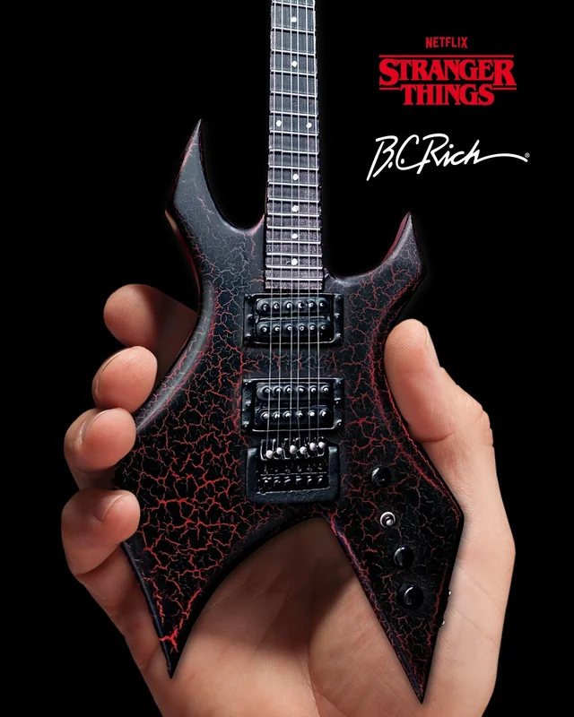 OFFICIAL STRANGER THINGS EDDIE'S GUITAR B.C. RICH NJ WARLOCK MINI GUITAR MODEL